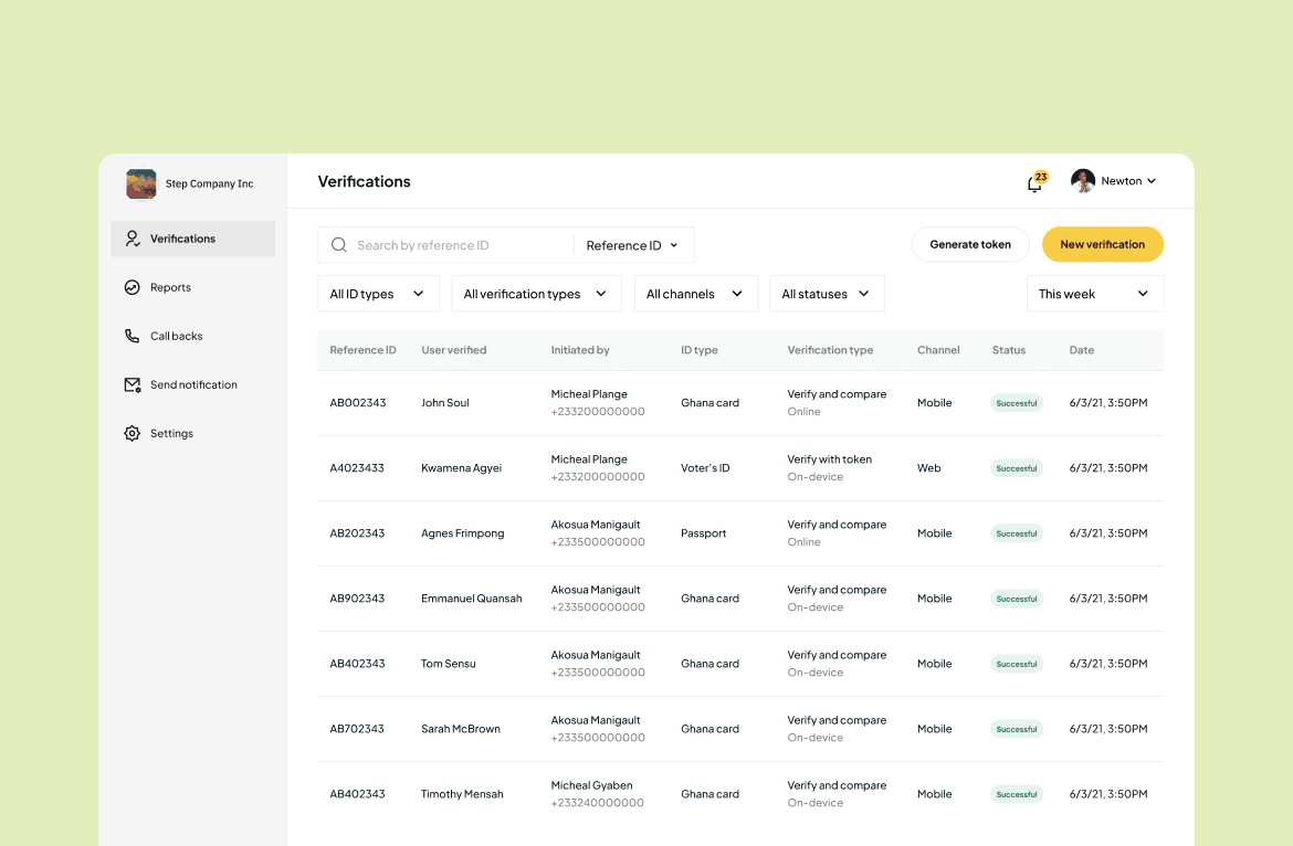 Partner Portal for Verification Management