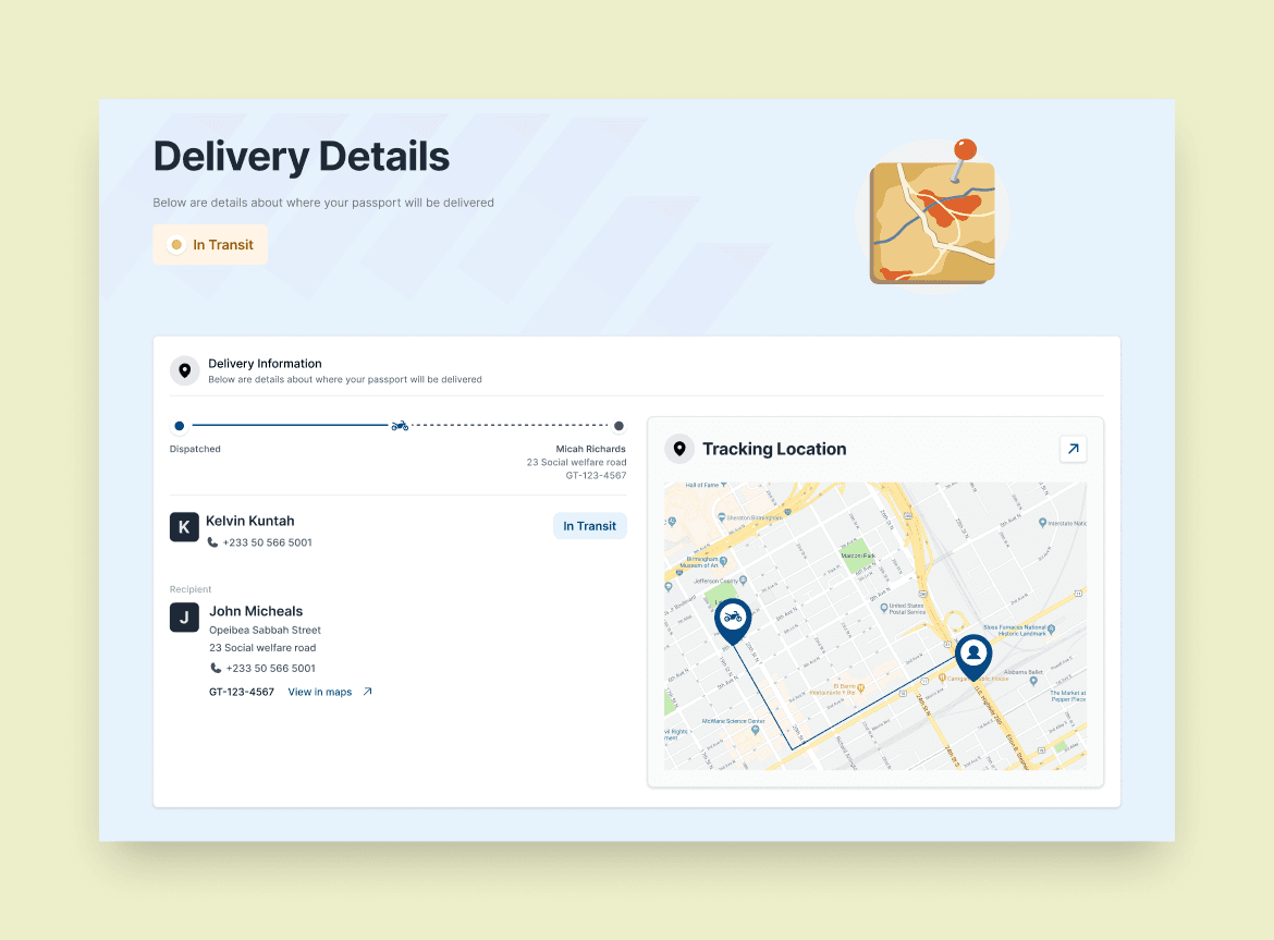 Track Passport Delivery in Real Time